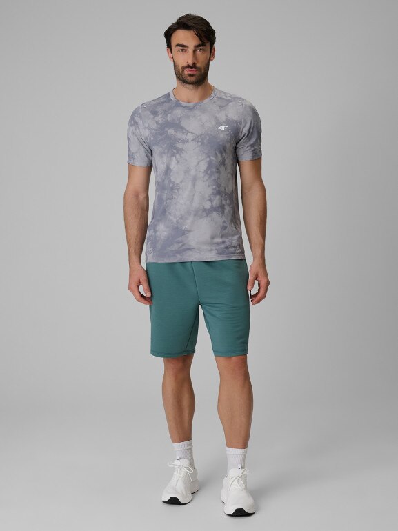 Męska koszulka treningowa z nadrukiem 4F 4FRSS26TFTSM2292 - szara