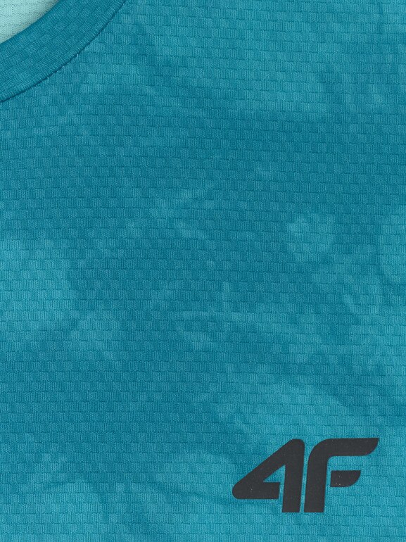 Męska koszulka treningowa z nadrukiem 4F 4FRSS26TFTSM2292 - zielona