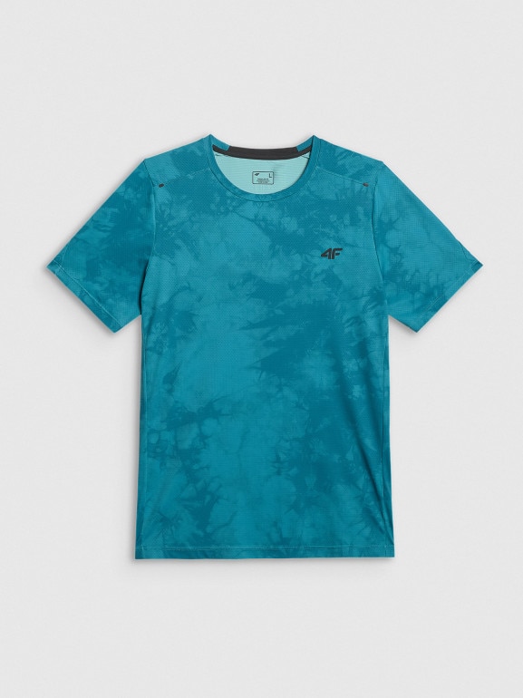 Męska koszulka treningowa z nadrukiem 4F 4FRSS26TFTSM2292 - zielona