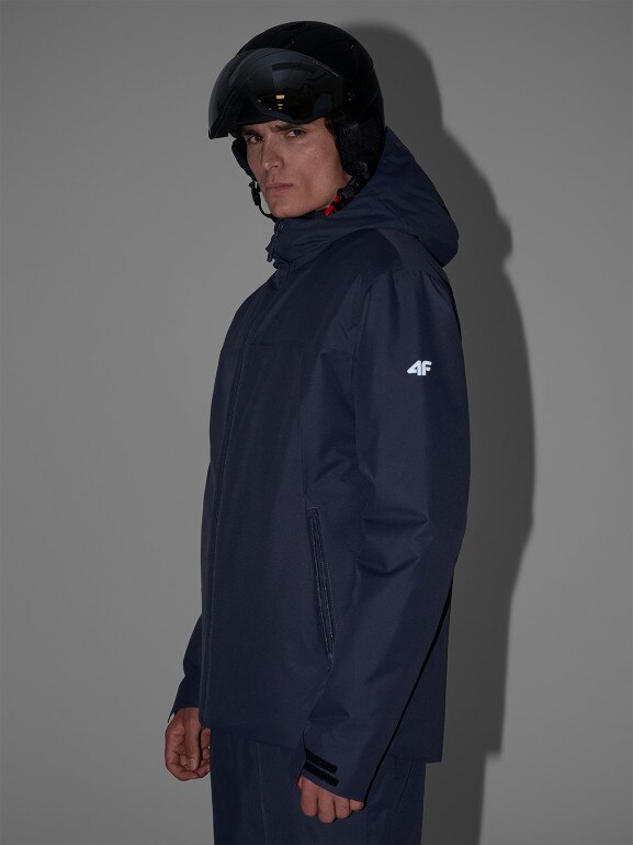 Męska kurtka narciarska 4F 4FWAW25TTJAM0951 - szara
