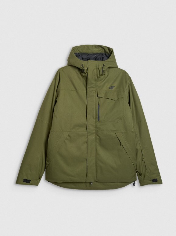 Męska kurtka narciarska 4F 4FRAW25TTJAM1079 - oliwkowa