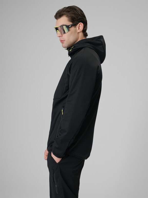 Męska kurtka przejściowa softshell 4F 4FRSS26TSOFM625 - czarna