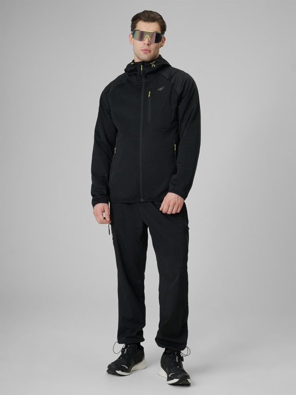 Męska kurtka przejściowa softshell 4F 4FRSS26TSOFM625 - czarna