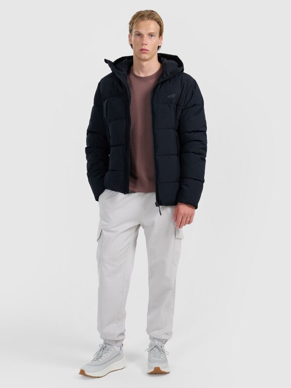 Męska kurtka puchowa 4F 4FRAW25TDJAM0794 - czarna