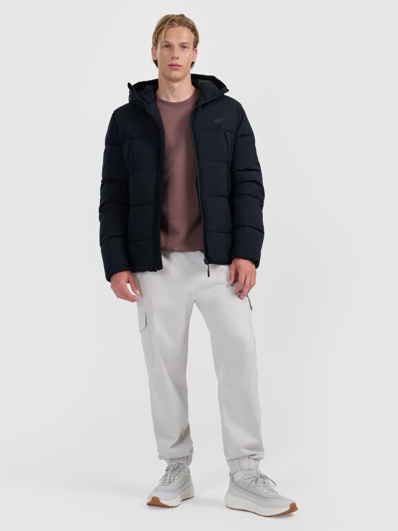 Męska kurtka puchowa 4F 4FRAW25TDJAM0794 - czarna