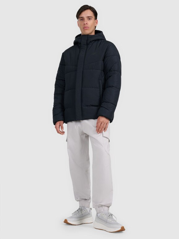 Męska kurtka puchowa 4F 4FRAW25TDJAM0795 - czarna