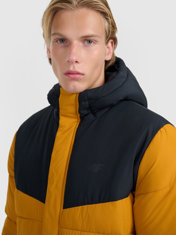 Męska kurtka puchowa 4F 4FRAW25TDJAM0795 - żółta