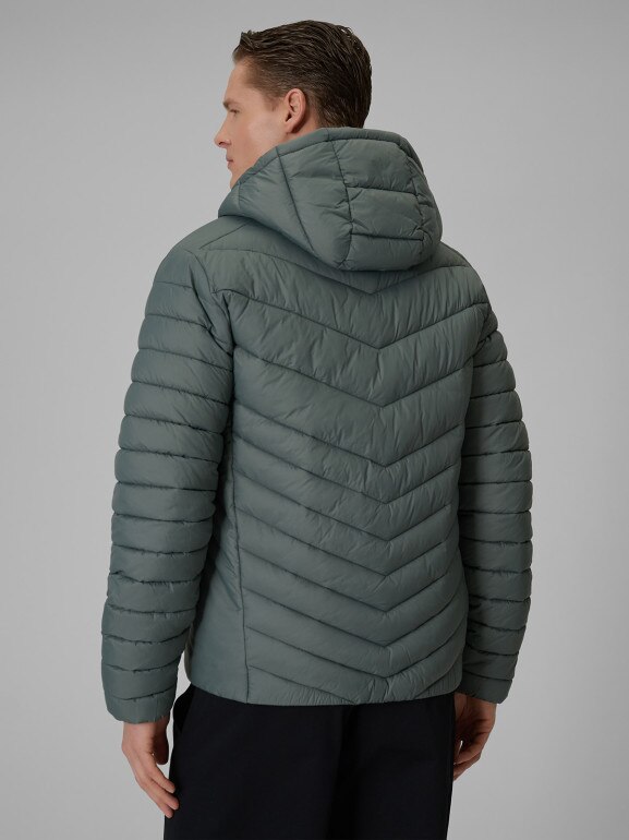 Męska kurtka puchowa pikowana 4F 4FRSS26TDJAM0953 - zielona