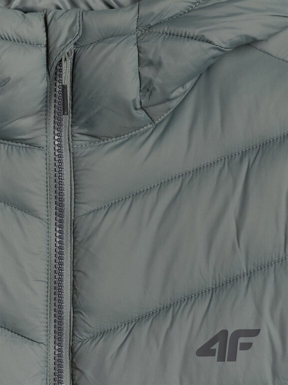 Męska kurtka puchowa pikowana 4F 4FRSS26TDJAM0953 - zielona