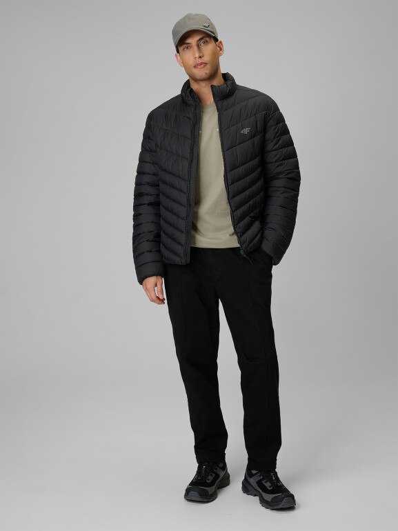 Męska kurtka puchowa pikowana 4F 4FRSS26TDJAM0954 - czarna