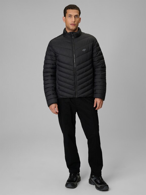 Męska kurtka puchowa pikowana 4F 4FRSS26TDJAM0954 - czarna