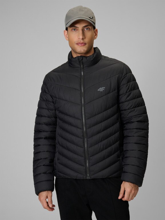 Męska kurtka puchowa pikowana 4F 4FRSS26TDJAM0954 - czarna