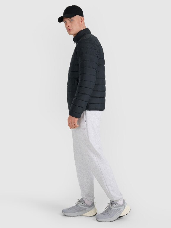 Męska kurtka puchowa pikowana 4F 4FWAW25TDJAM597 - czarna
