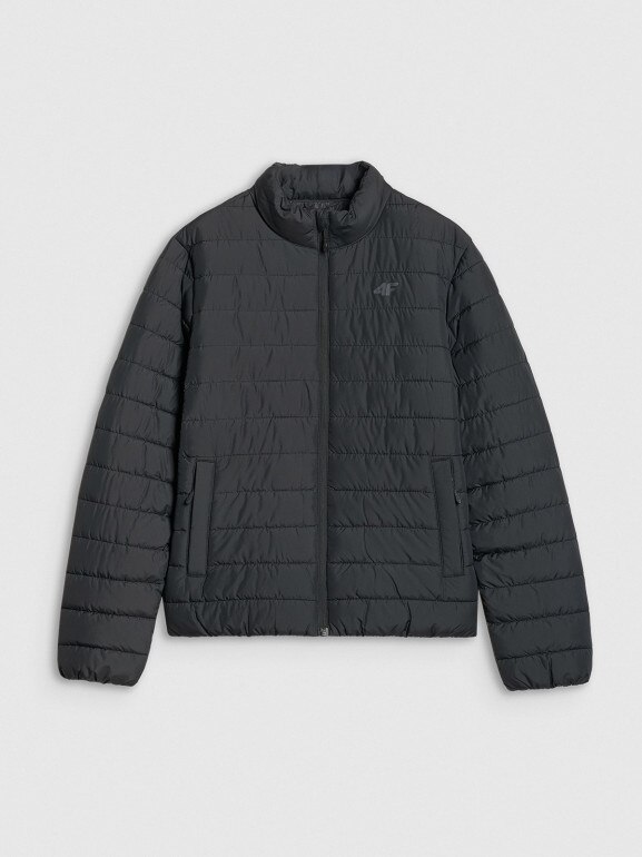 Męska kurtka puchowa pikowana 4F 4FWAW25TDJAM597 - czarna