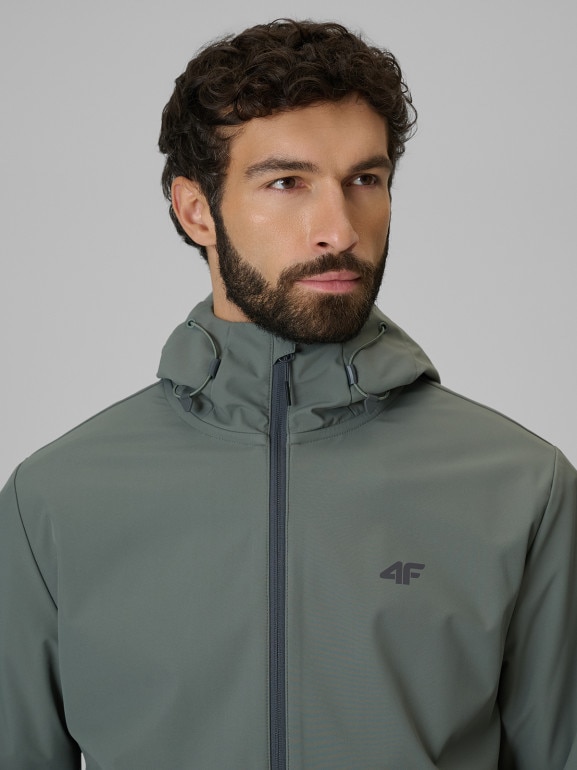 Męska kurtka softshell 4F 4FRSS26TSOFM624 - zielona