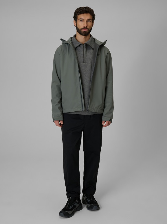 Męska kurtka softshell 4F 4FRSS26TSOFM624 - zielona