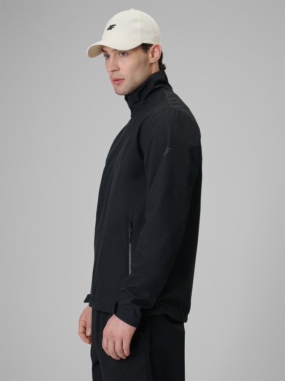 Męska kurtka softshell wiatroodporna 4F 4FWSS26TSOFM548 - czarna