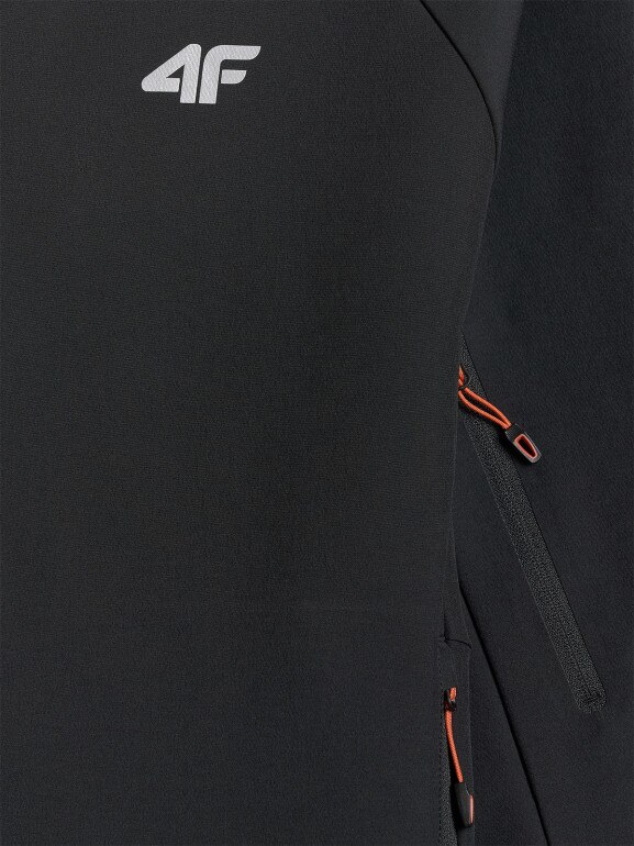 Męska kurtka trekkingowa softshell 4F 4FRSS26TSOFM644 - czarna