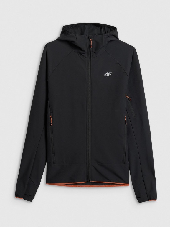 Męska kurtka trekkingowa softshell 4F 4FRSS26TSOFM644 - czarna
