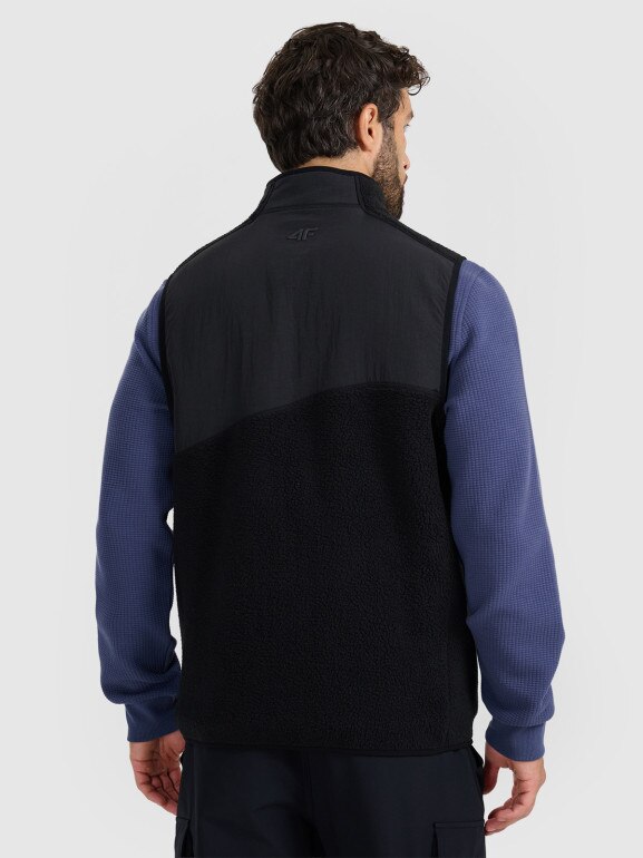 Męski bezrękawnik 4F 4FWAW25TVESM165 - czarny