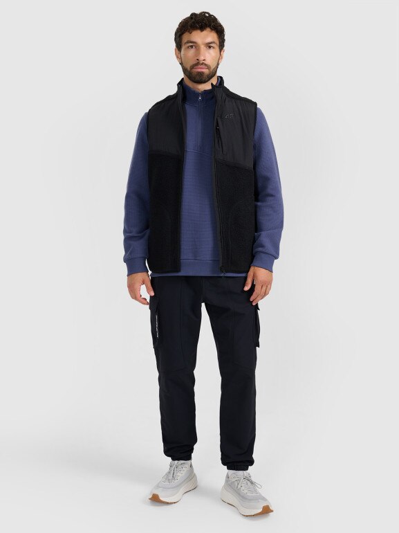 Męski bezrękawnik 4F 4FWAW25TVESM165 - czarny