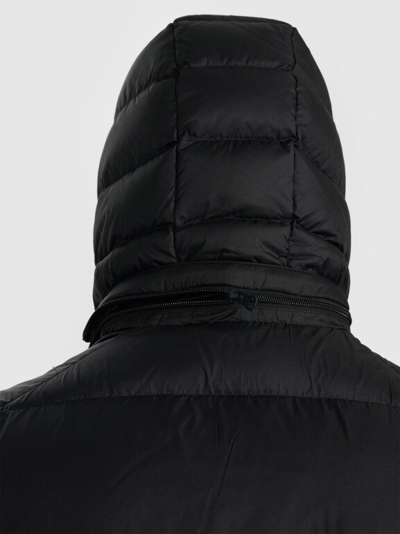Męski bezrękawnik pikowany z puchem naturalnym 4F 4FWAW25TVJAM228 - czarny
