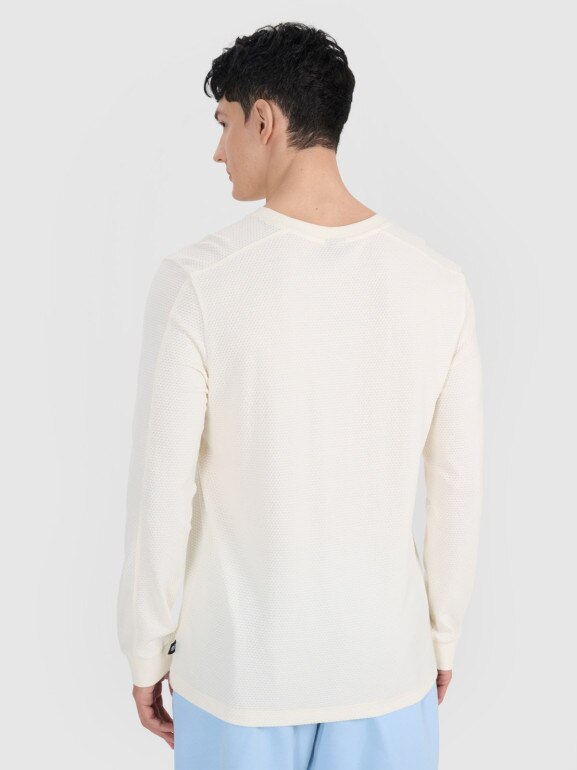 Męski longsleeve 4F 4FRSS25TLONM518 - biały