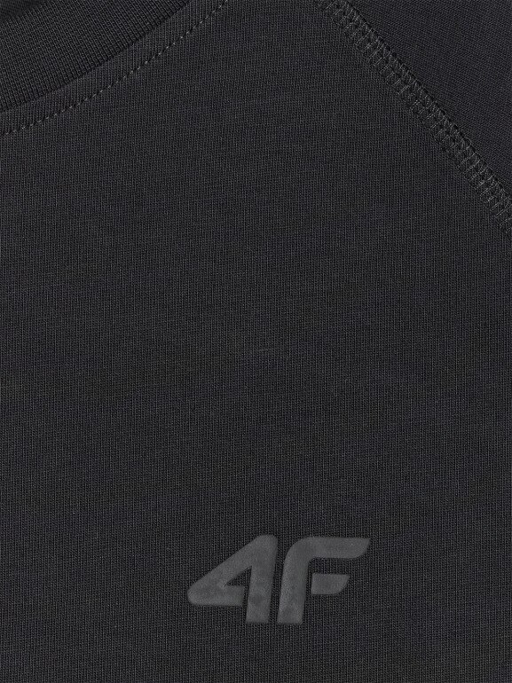Męski longsleeve basic 4F 4FWAW25TLONM474 - czarny