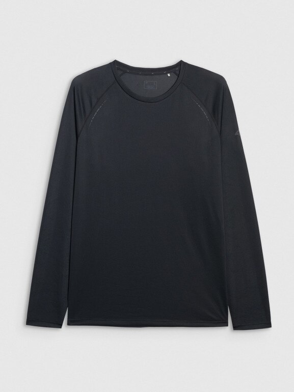 Męski longsleeve do biegania 4F 4FWAW25TFLOM413 - czarny