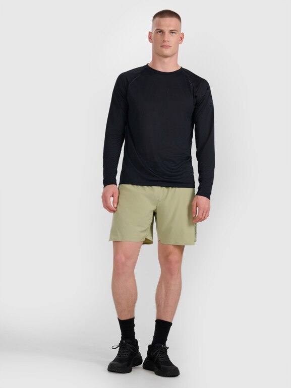 Męski longsleeve do biegania 4F 4FWAW25TFLOM413 - czarny