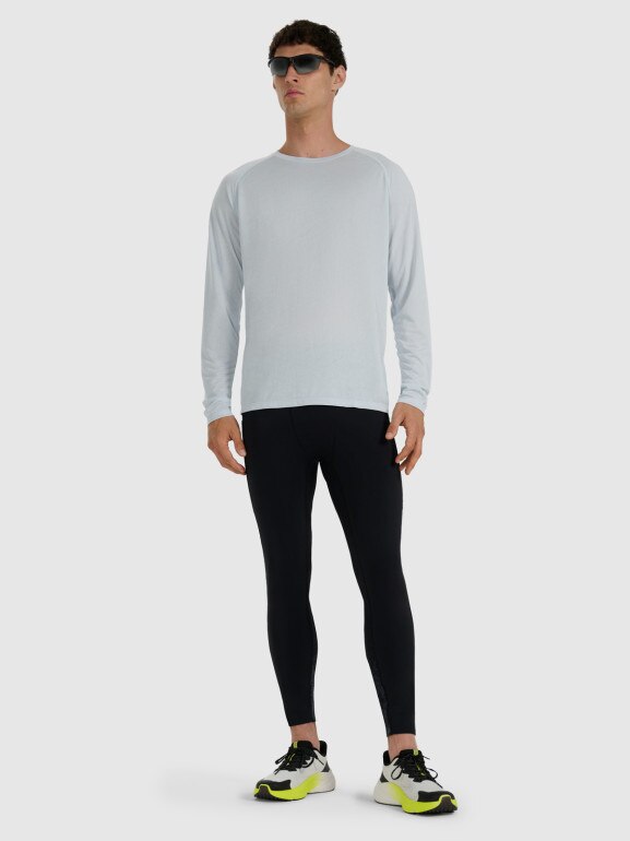 Męski longsleeve do biegania 4F 4FWAW25TFLOM413 - niebieski