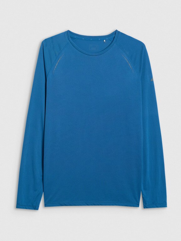 Męski longsleeve do biegania 4F 4FWAW25TFLOM413 - niebieski