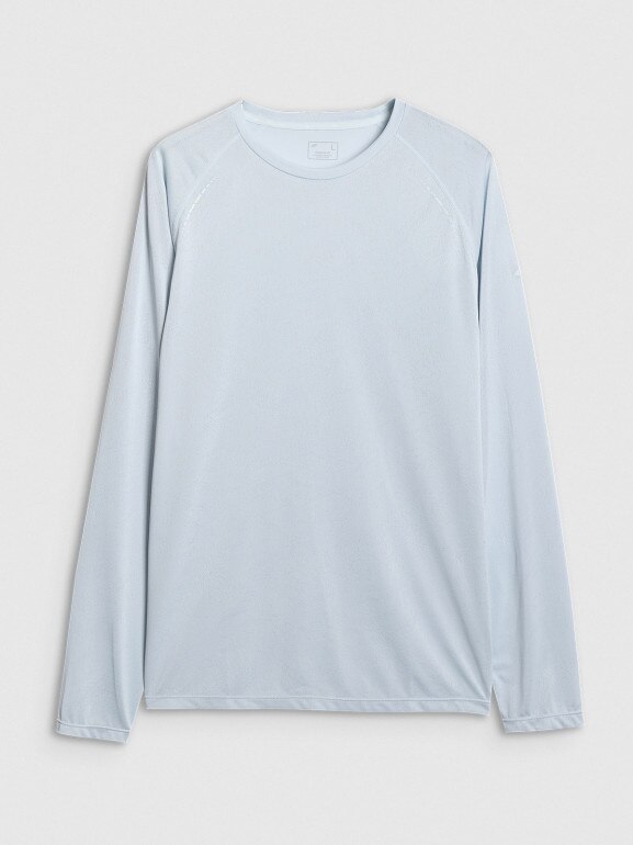 Męski longsleeve do biegania 4F 4FWAW25TFLOM413 - niebieski