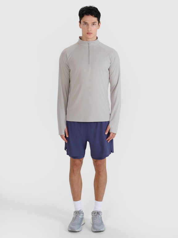 Męski longsleeve do biegania w terenie 4F 4FWSS25TFLOM327 - szary