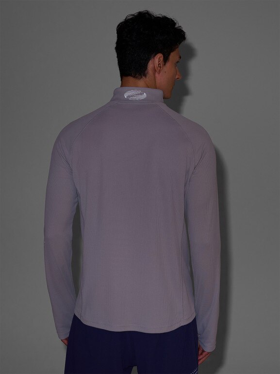 Męski longsleeve do biegania w terenie 4F 4FWSS25TFLOM327 - szary