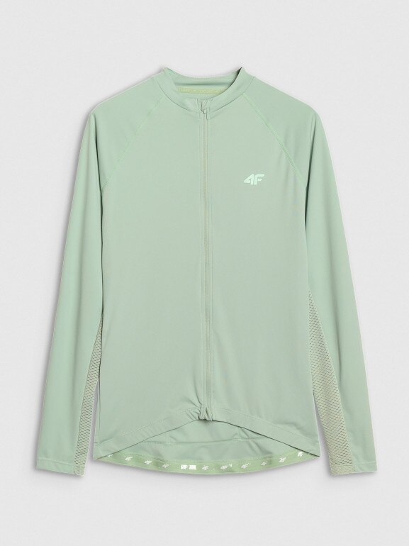 Męski longsleeve kolarski 4F 4FWSS25TFLOM339 - zielony