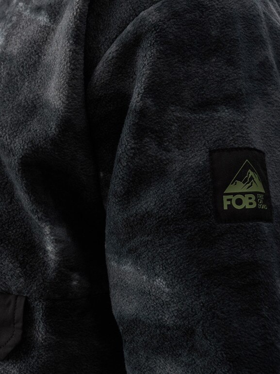 Męski polar nierozpinany bez kaptura 4F 4FWAW24TFLEM299 - multikolor