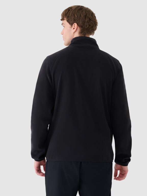 Męski polar rozpinany bez kaptura 4F 4FWSS25TFLEM304 - czarny