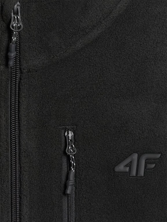 Męski polar rozpinany ze stójką 4F 4FRMM00TFLEM435 - czarny