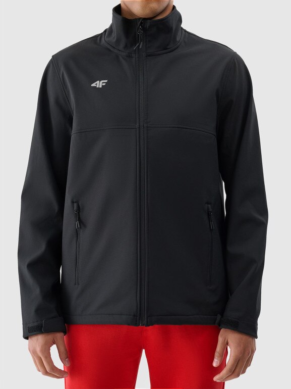 Męski softshell rozpinany bez kaptura 4F NOSH4-SFM351B - czarny