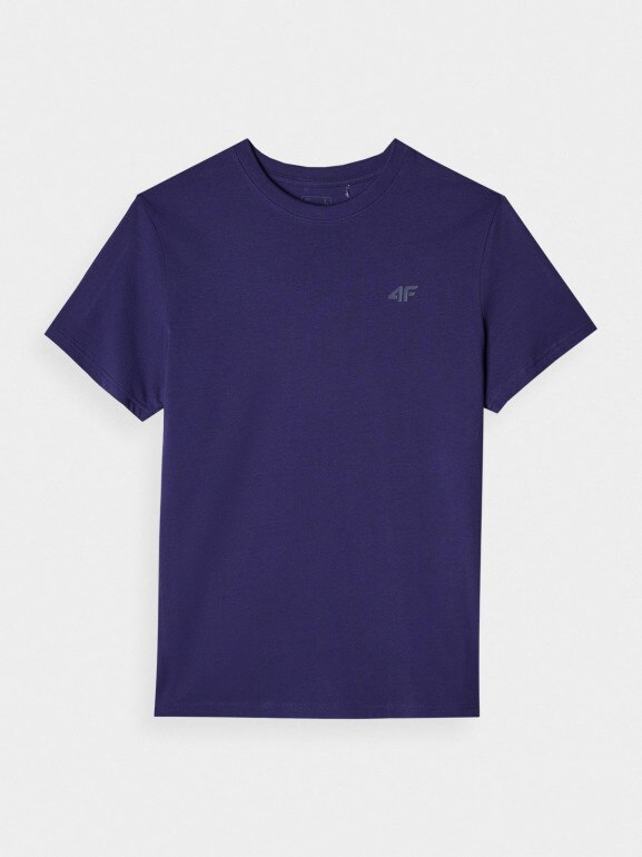 Męski t-shirt basic 4F 4FWMM00TTSHM2256 - granatowy