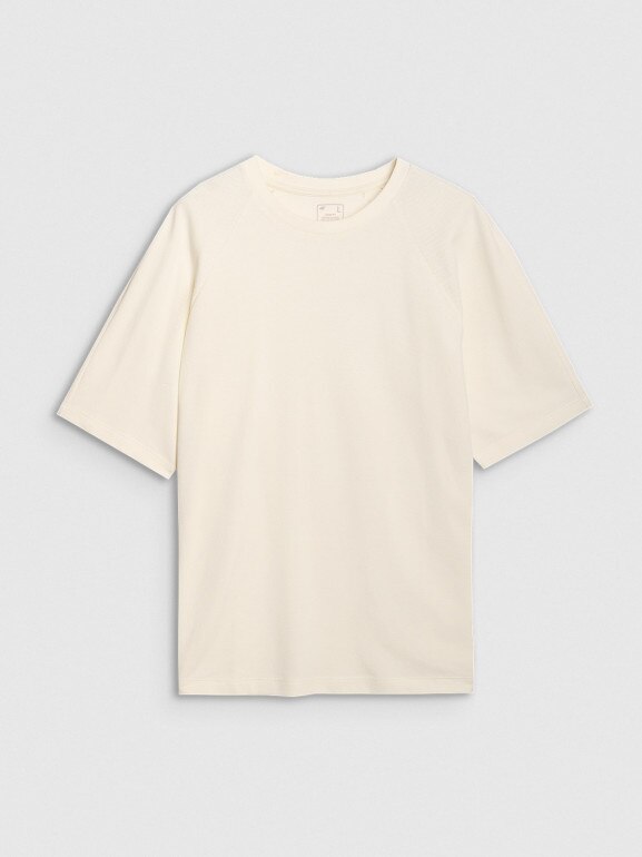 Męski t-shirt oversize 4F 4FRSS25TTSHM2731 - biały