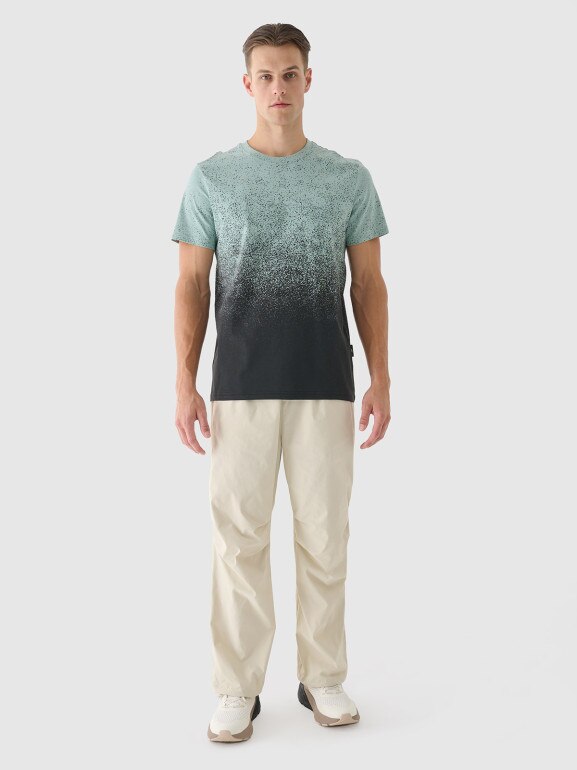 Męski t-shirt z nadrukiem 4F 4FRSS24TTSHM2538 - czarny