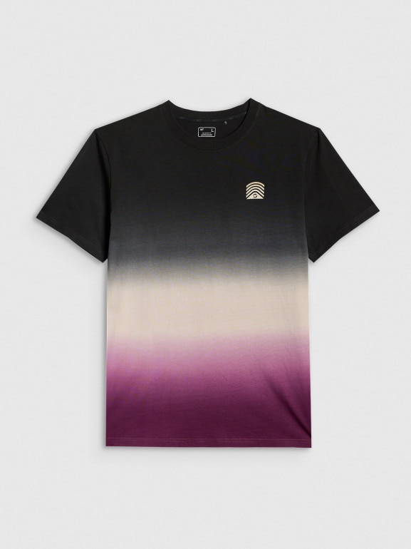 Męski t-shirt z nadrukiem 4F 4FRSS26TTSHM3815 - multikolor