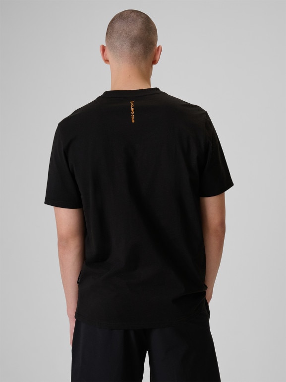 Męski t-shirt z nadrukiem 4F 4FRSS26TTSHM4001 - czarny