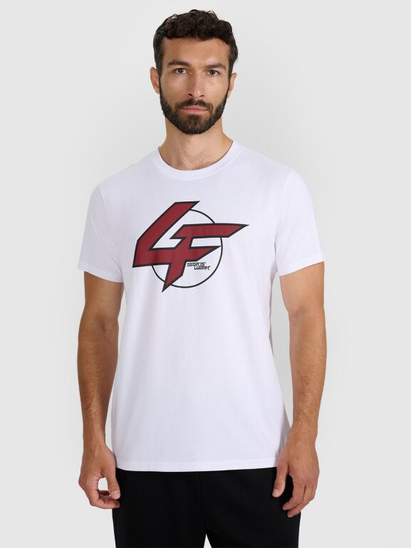 Męski t-shirt z nadrukiem 4F 4FWAW25TTSHM3133 - biały