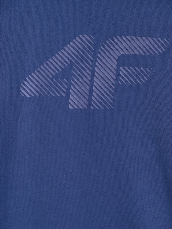 Męski t-shirt z nadrukiem 4F 4FWMM00TTSHM2257 - granatowy