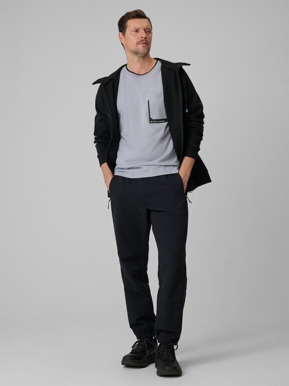 Męski t-shirt z nadrukiem 4F 4FWSS26TTSHM2663 - szary