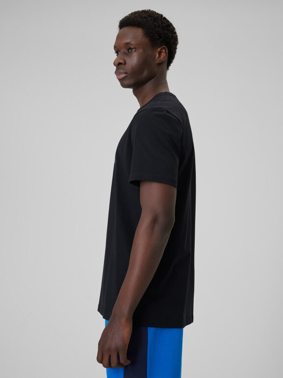 Męski t-shirt z nadrukiem 4F 4FWSS26TTSHM2668 - czarny