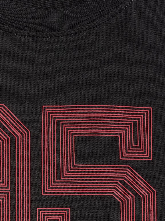 Męski t-shirt z nadrukiem 4F 4FWSS26TTSHM3327 - czarny
